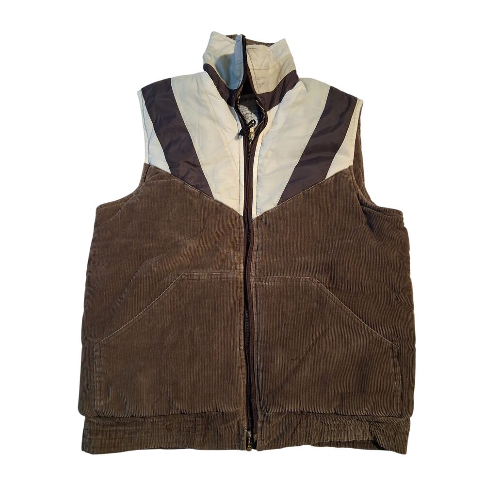 Vintage Lumber Jack Mens size Large Corduroy Grungecore Western Prep Vest Gorp‎